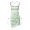 Women's Sleeveless Satin Dress - Image 6