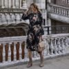 Women's Puff Sleeved Floral Printed Dress - Image 3