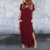 Women's Short Sleeved Maxi Dress - Image 4