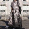 Women's Vintage Long Sleeved Loose Maxi Dress - Image 7