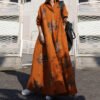 Women's Vintage Long Sleeved Loose Maxi Dress - Image 5