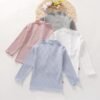 Girl's Long Sleeved Ribbed Top - Image 4